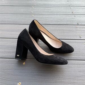 Cole Haan Elegant Black Suede Pumps